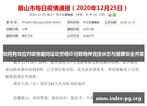 如何有效应对疫情期间运动员确诊问题确保竞技状态与健康安全并重 如何有效应对疫情期间运动员确诊问题确保竞技状态与健康安全并重