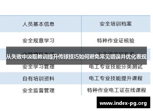从失败中汲取教训提升传球技巧如何避免常见错误并优化表现 从失败中汲取教训提升传球技巧如何避免常见错误并优化表现