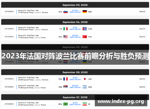 2023年法国对阵波兰比赛前瞻分析与胜负预测 2023年法国对阵波兰比赛前瞻分析与胜负预测